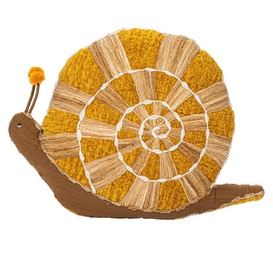 Hand - Woven Fabric Snail Shaped Pillow - Whats New Furniture - Portland, Oregon