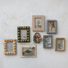 Handmade Marbled Resin Bobbin Photo Frame (For 4x6 Photo)