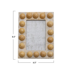Handmade Marbled Resin Bobbin Photo Frame (For 4x6 Photo)