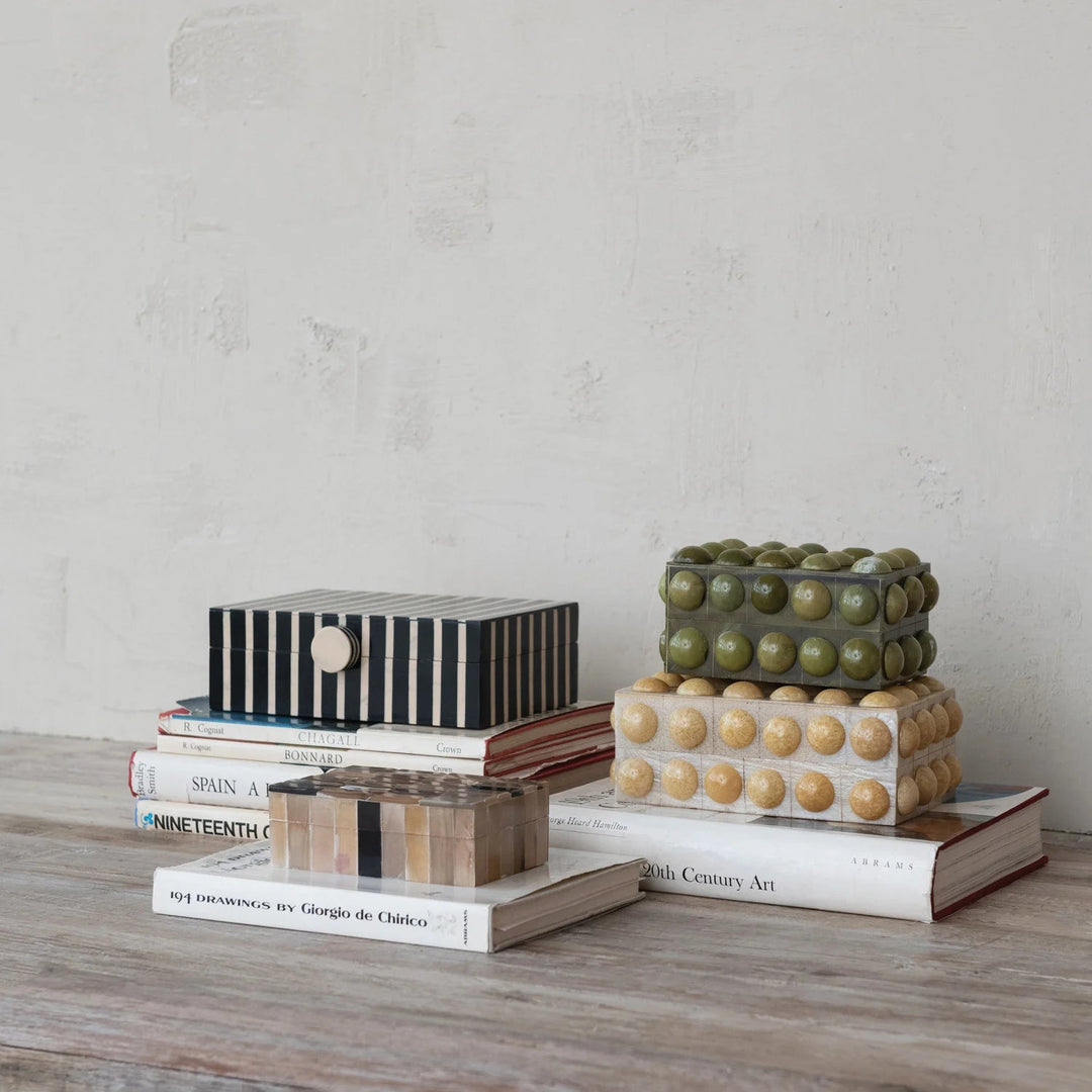 Handmade Natural Horn &amp; MDF Box, Natural