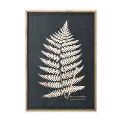 Laser-Cut Fern Framed Wall Art, Cream &amp; Black, 39", 2 Styles style 2 shown on its own - wall art by Creative Co-Op - Whats New Furniture Portland OR