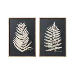 Laser-Cut Fern Framed Wall Art, Cream &amp; Black, 39", 2 Styles front view - wall art by Creative Co-Op - Whats New Furniture Portland OR