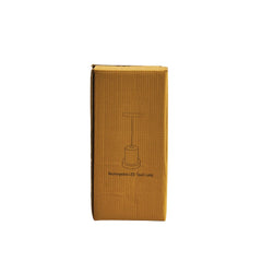 Metal &amp; Mango Wood LED Table Lamp with Touch Sensor, Antique Brass