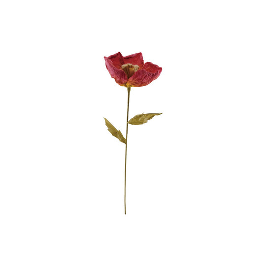 Paper Flower Pick, Green &amp; Burgundy - What&