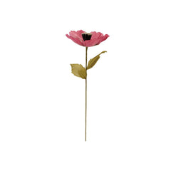 Paper Flower Pick, Green &amp; Pink - What&