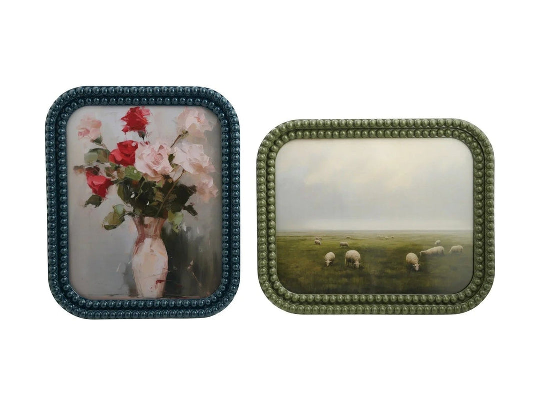 Resin Bobbin Photo Frame, 2 Colors (Holds 8" x 10" Photo)
