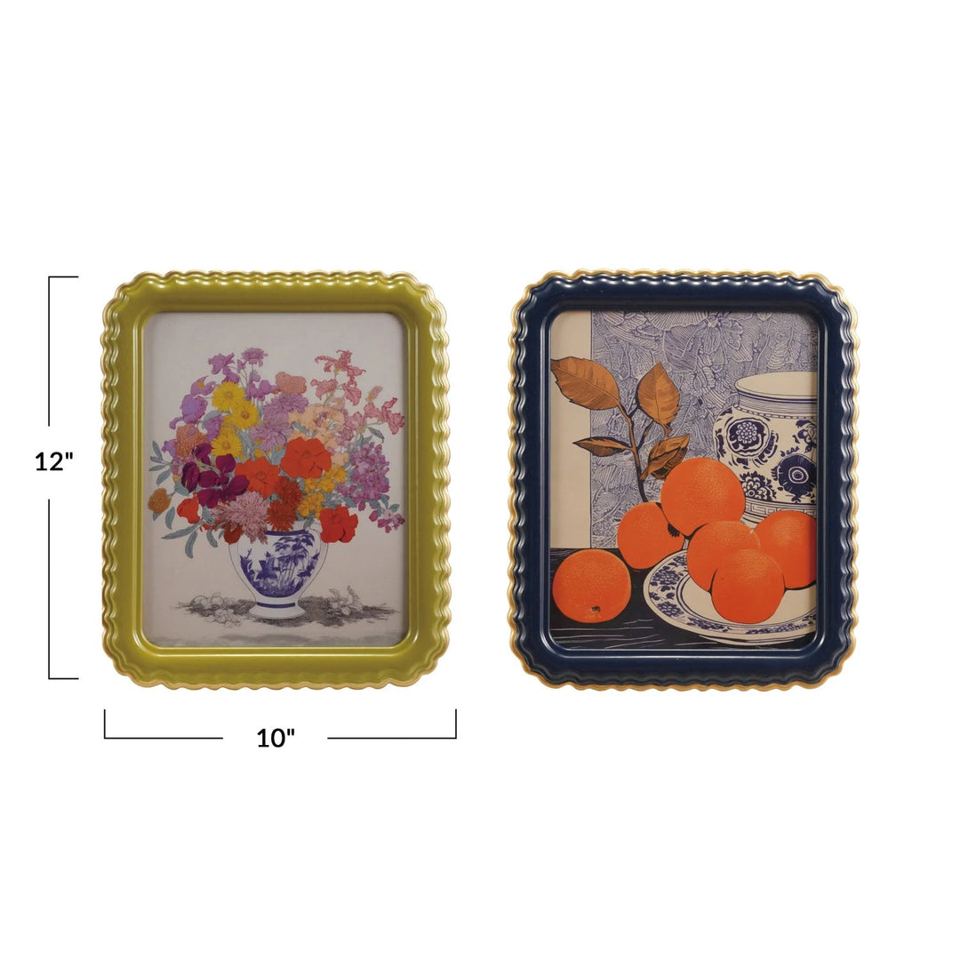 Scalloped Photo Frame w/ Gold Finish Edge - Whats New Furniture - Portland, Oregon