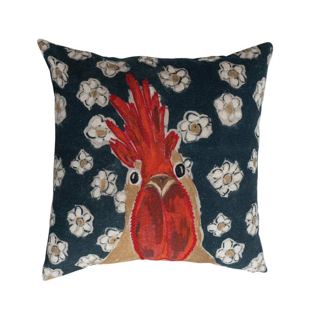 Square Cotton & Linen Printed Pillow - What's New Furniture - Portland, Oregon