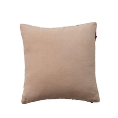 Square Fabric Pillow with Flowers - What&