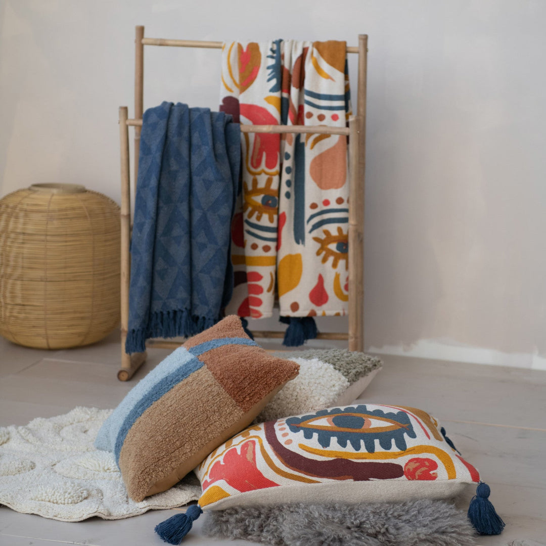 Square New Zealand Wool & Cotton Tufted Pillow - Whats New Furniture - Portland, Oregon