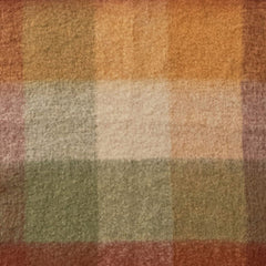Woven Brushed Plaid Throw with Fringe, Natural &amp; Multi Color texture detail close up - throw blanket by Creative Co-Op - Whats New Furniture Portland OR