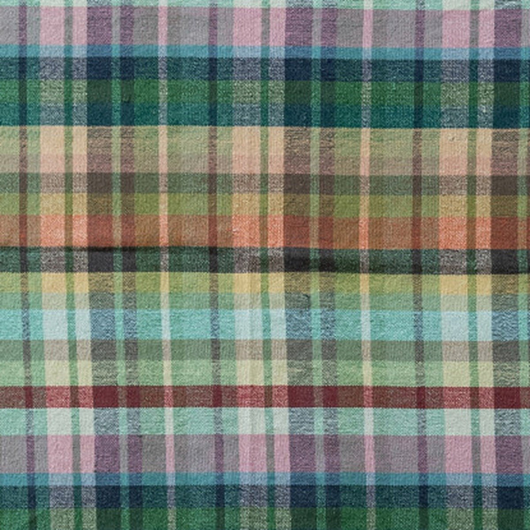 Woven Cotton Plaid Throw with Fringe, Multi Color texture detail close up - throw blanket by Creative Co-Op - Whats New Furniture Portland OR