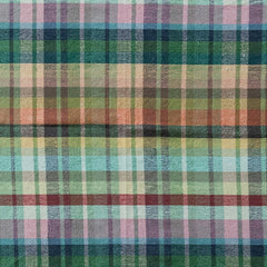 Woven Cotton Plaid Throw with Fringe, Multi Color texture detail close up - throw blanket by Creative Co-Op - Whats New Furniture Portland OR