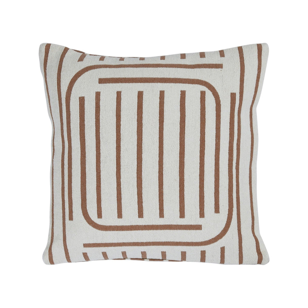 Woven Cotton Reversible Pillow w/ Lines - Whats New Furniture - Portland, Oregon