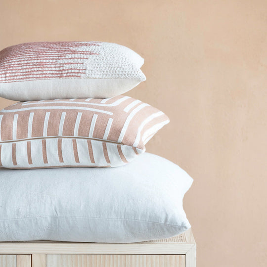Woven Cotton Reversible Pillow w/ Lines - Whats New Furniture - Portland, Oregon