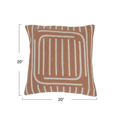 Woven Cotton Reversible Pillow w/ Lines - Whats New Furniture - Portland, Oregon