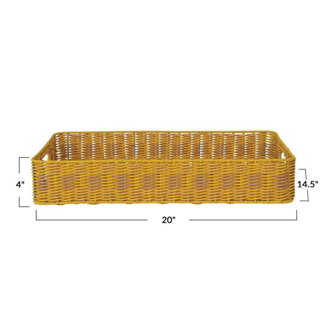 Woven Plastic Tray w/ Handles - Whats New Furniture - Portland, Oregon