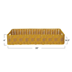 Woven Plastic Tray w/ Handles - Whats New Furniture - Portland, Oregon