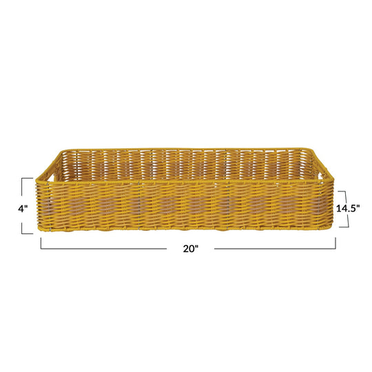 Woven Plastic Tray w/ Handles - Whats New Furniture - Portland, Oregon