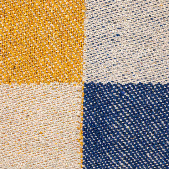 Woven Recycled Cotton Blend Throw with Check Pattern & Fringe - Whats New Furniture - Portland, Oregon