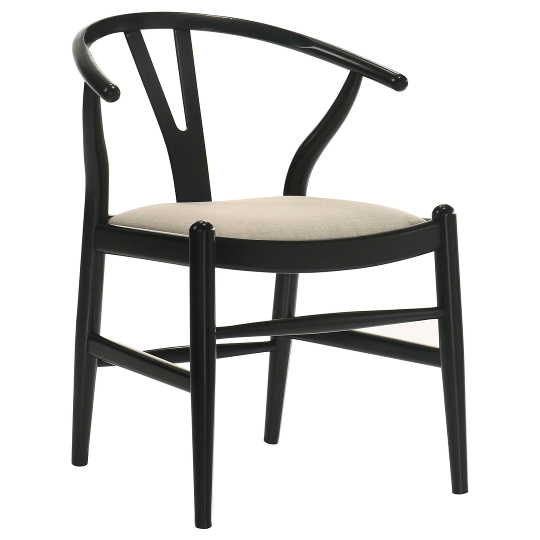 Crestmont Wood Wishbone Dining Side Chair Black (Set of 2) - What&