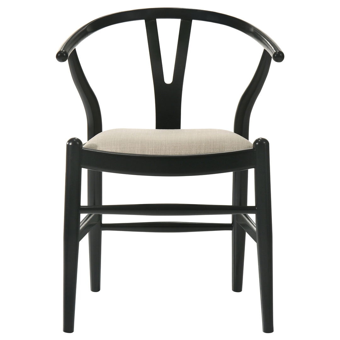 Crestmont Wood Wishbone Dining Side Chair Black (Set of 2) - What&