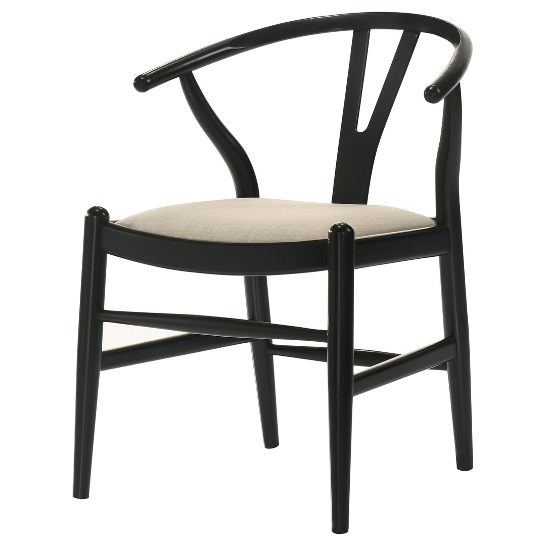 Crestmont Wood Wishbone Dining Side Chair Black (Set of 2) - What&