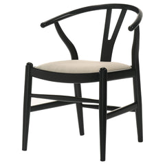 Crestmont Wood Wishbone Dining Side Chair Black (Set of 2) - What&