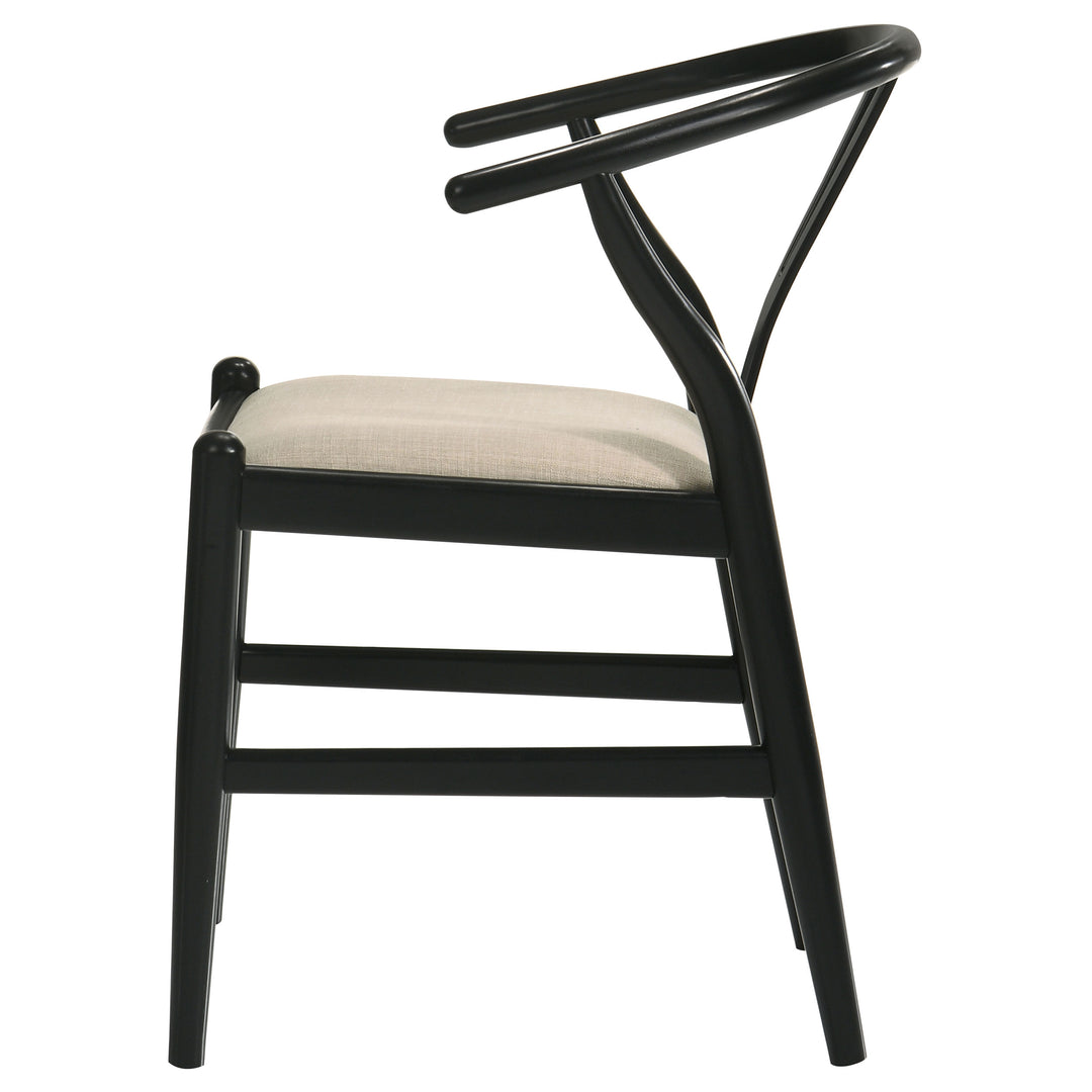Crestmont Wood Wishbone Dining Side Chair Black (Set of 2) - What&