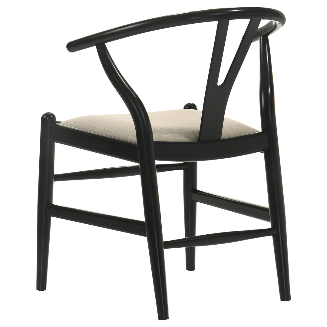 Crestmont Wood Wishbone Dining Side Chair Black (Set of 2) - What&