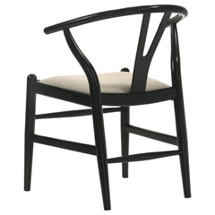 Crestmont Wood Wishbone Dining Side Chair Black (Set of 2) - What&