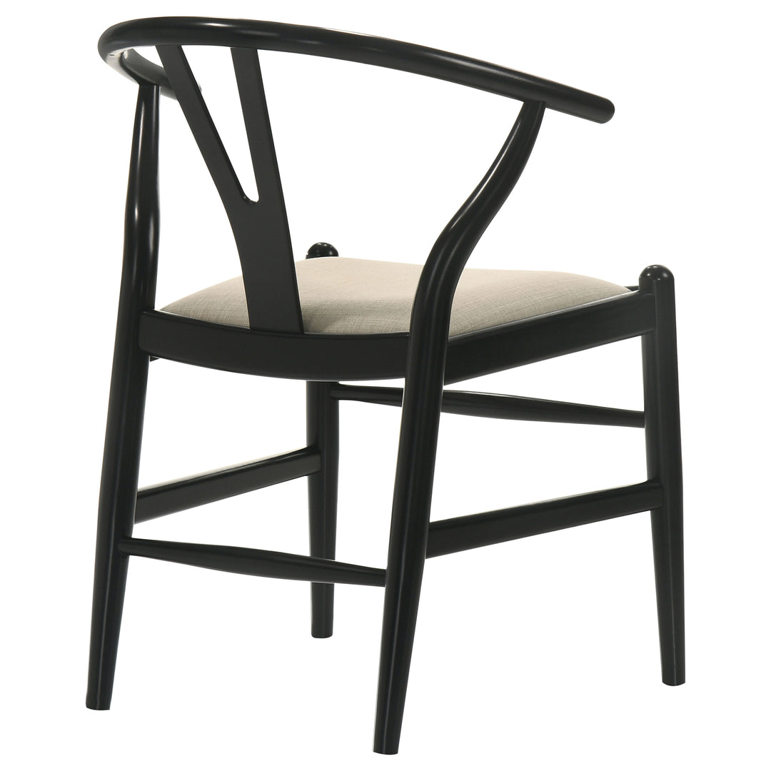 Crestmont Wood Wishbone Dining Side Chair Black (Set of 2) - What&
