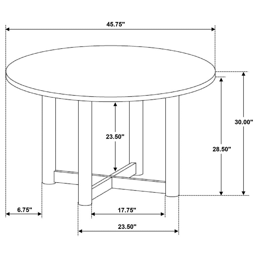 Crestmore Round Wood Dining Table - Whats New Furniture - Portland, Oregon