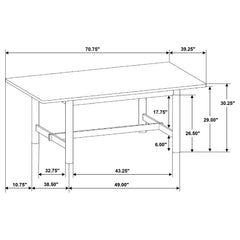 Crestmore 71-inch Rectangular Wood Dining Table Walnut - What&