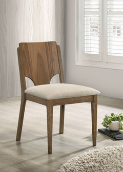 Crestmore Dining Chair Upholstered Seat Walnut (Set of 2) - What&