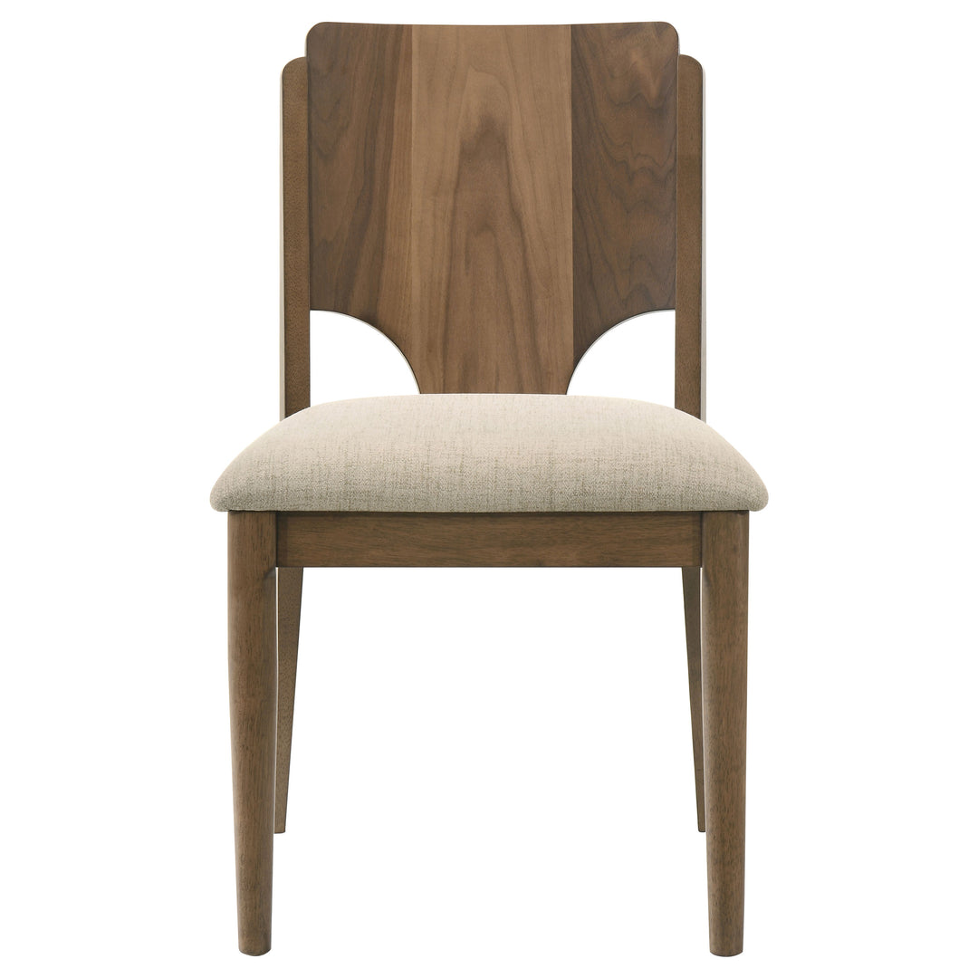 Crestmore Dining Chair Upholstered Seat Walnut (Set of 2) - What&