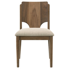 Crestmore Dining Chair Upholstered Seat Walnut (Set of 2) - What&