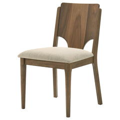 Crestmore Dining Chair Upholstered Seat Walnut (Set of 2) - What&