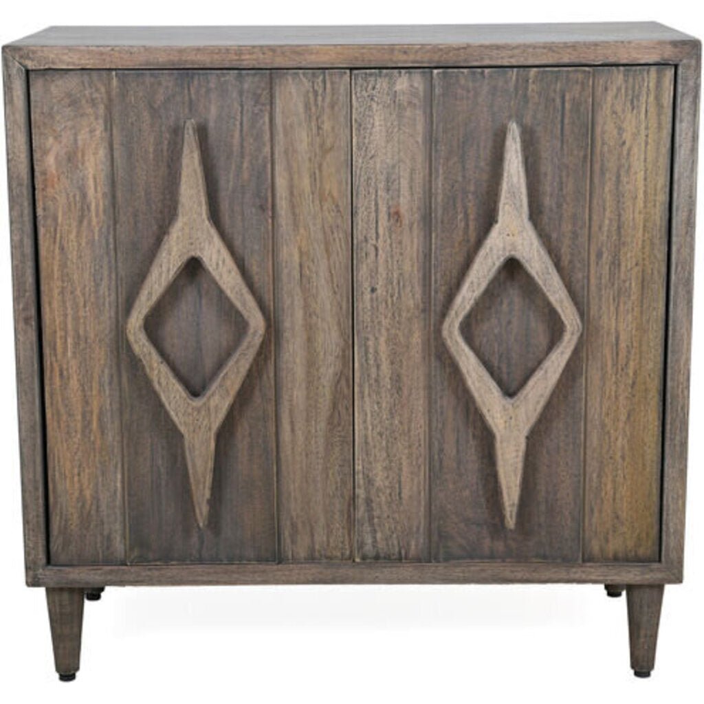 Curtis Cabinet in Natural Mango alternate front view - Natural Mango cabinet by Moe&