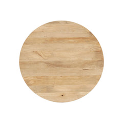 Cylinder Round Dining Table in Honey top-down view - round mango wood pedestal dining table by LH Imports - Whats New Furniture Portland OR