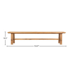 Artisan Bench in Natural Teak spec sheet - reclaimed teak bench by LH Imports - Whats New Furniture Portland OR