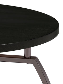 Dacre 2-piece Round Coffee and End Table Set Dark Charcoal - What&