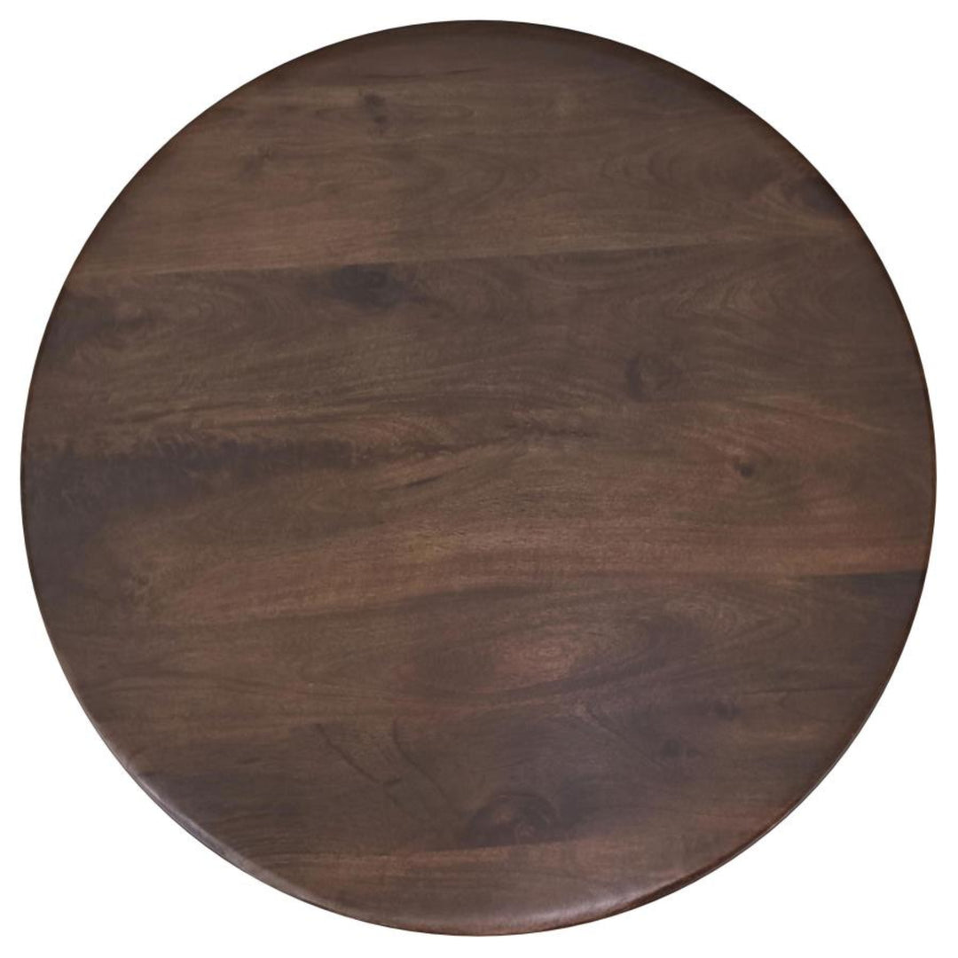 Dale Coffee Table in brown detail view - round mango wood coffee table by Coaster - Whats New Furniture Portland OR