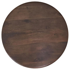 Dale Coffee Table in brown detail view - round mango wood coffee table by Coaster - Whats New Furniture Portland OR
