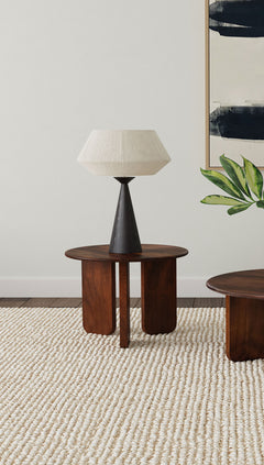 Dale Round Solid Mango Wood Side End Table Brown - What&