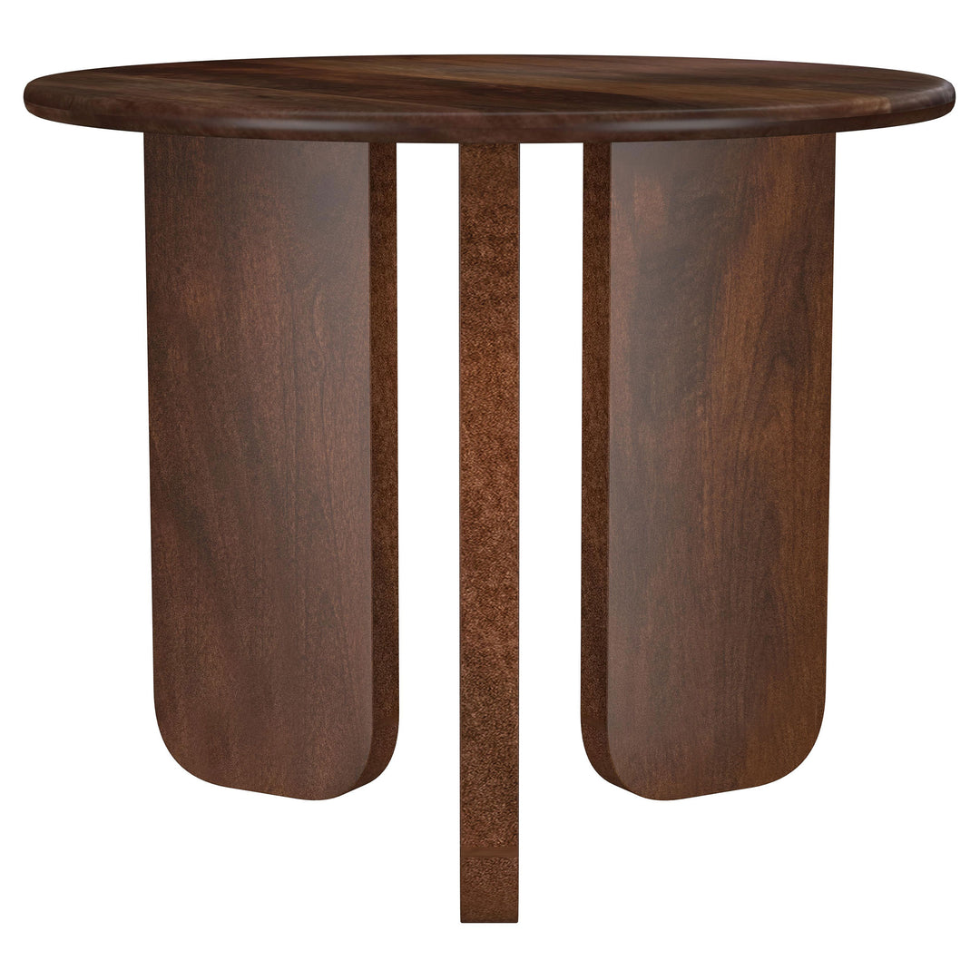 Dale Round Solid Mango Wood Side End Table Brown - What&