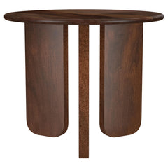 Dale Round Solid Mango Wood Side End Table Brown - What&