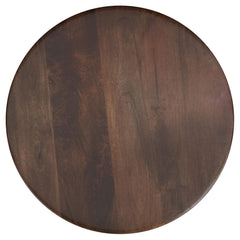 Dale Round Solid Mango Wood Side End Table Brown - What&