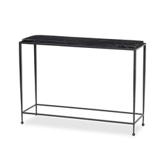 Dalston Cast Glass Console Table Smoked Black Cast Glass