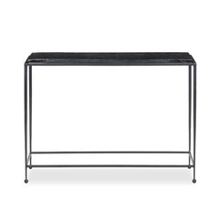 Dalston Cast Glass Console Table Smoked Black Cast Glass